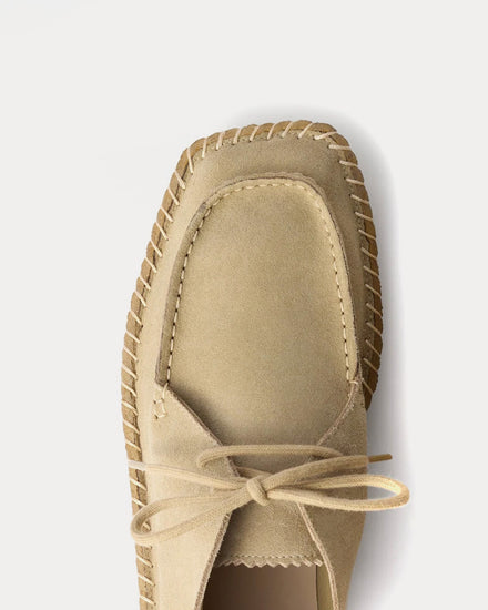 Lemaire Desert Moccasins Suede Kraft Beige Boots - 5