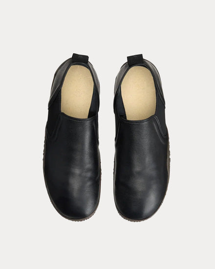 Lemaire Vibram Glove Shiny Nappa Lamb Black Slip On Sneakers - 2