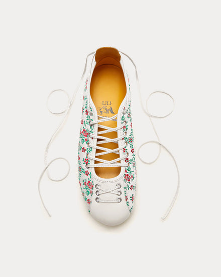 Lili Curia Isolde Ballet Jacquard Floral Low Top Sneakers - 2