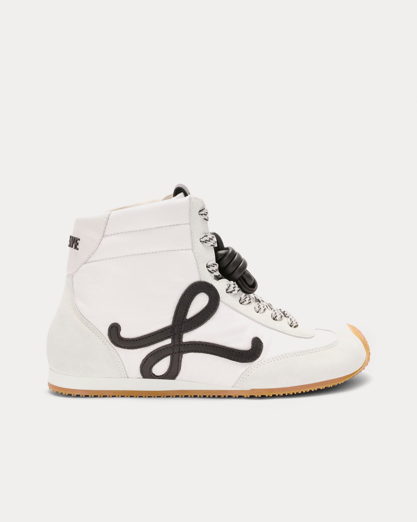 Loewe Women's Ballet Runner 2.0 Nylon & Calfskin White / Black High Top ...
