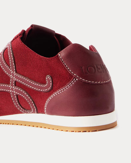 Loewe Ballet Runner 2.0 Unlined Burgundy Low Top Sneakers - 4