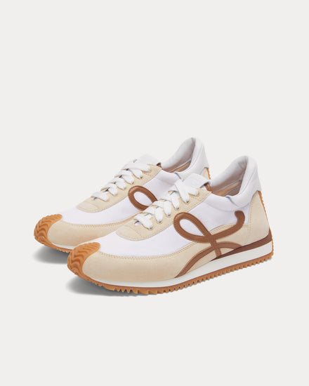 Loewe Flow Runner Nylon & Suede Chocolate / Almost Optic Low Top Sneakers - 2