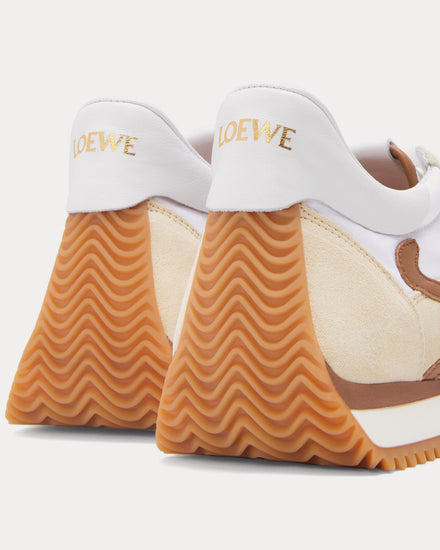 Loewe Flow Runner Nylon & Suede Chocolate / Almost Optic Low Top Sneakers - 3
