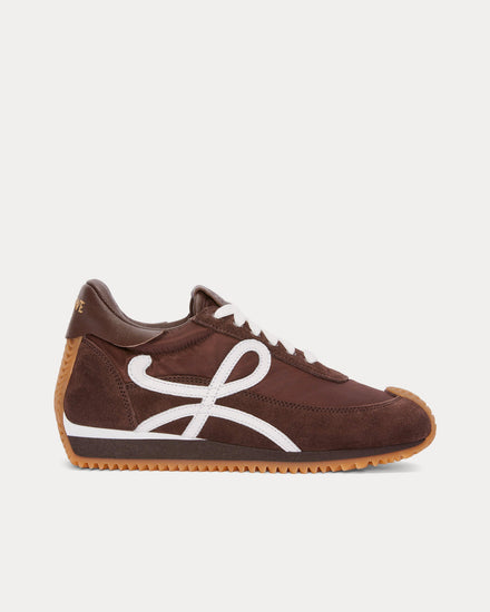 Loewe Women's Flow Runner Nylon & Suede Shitake Low Top