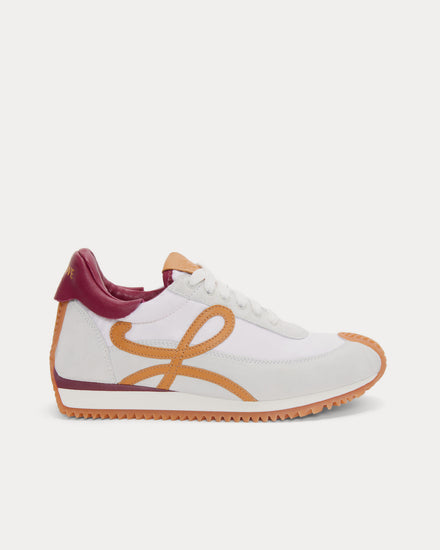 Loewe Flow Runner Nylon & Suede White / Raspberry Low Top Sneakers - 1