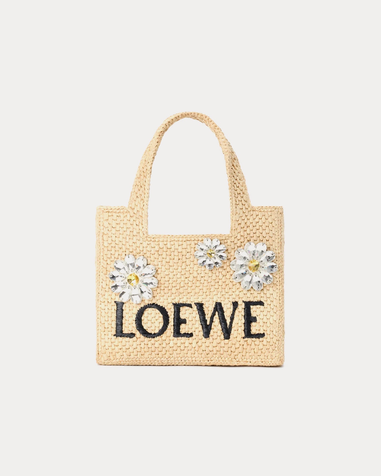 Loewe x Paula's Ibiza Women's Mini LOEWE Font Raffia 'Daisy Gem