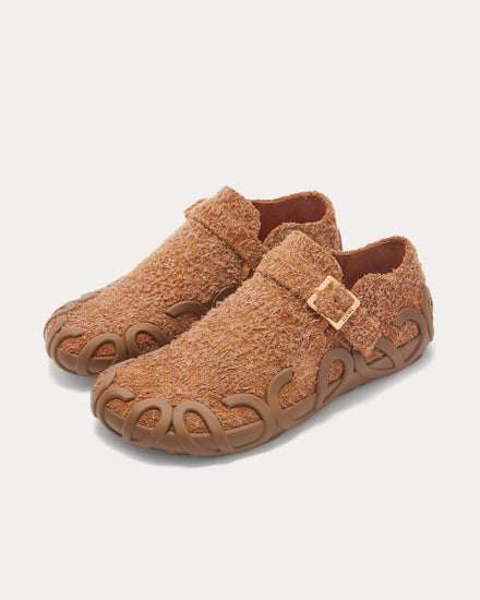 Loewe Rise Loafer Brushed Suede Tan Slip Ons - 2
