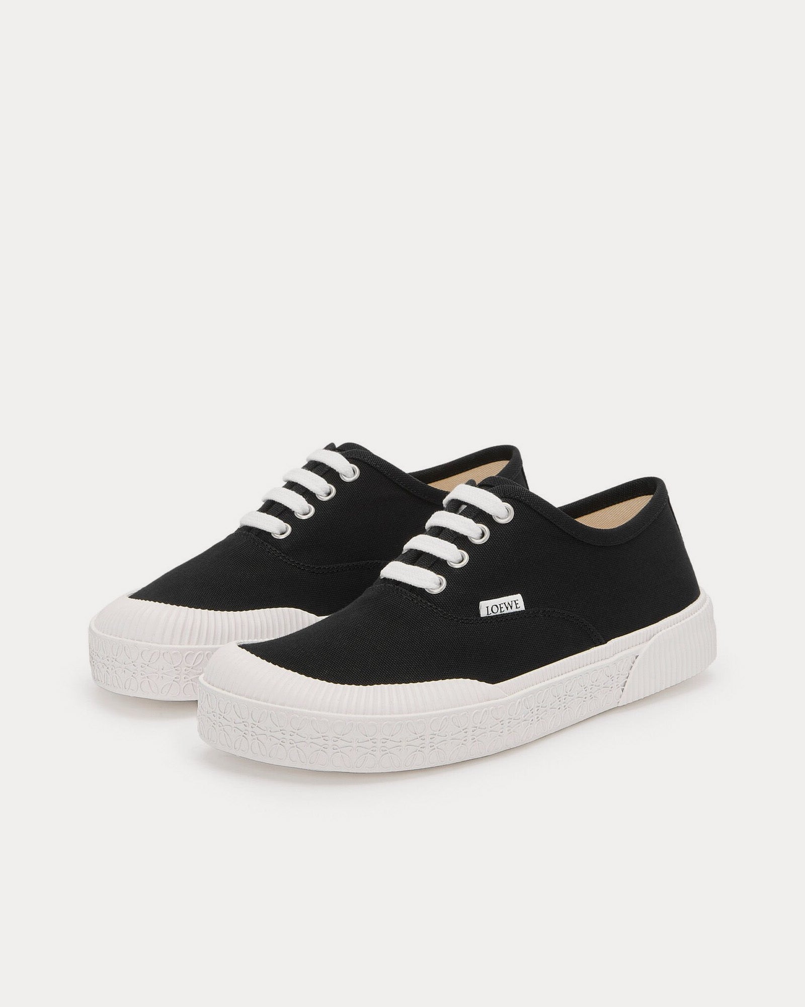 Loewe - Terra Vulca Canvas Black / White Low Top Sneakers