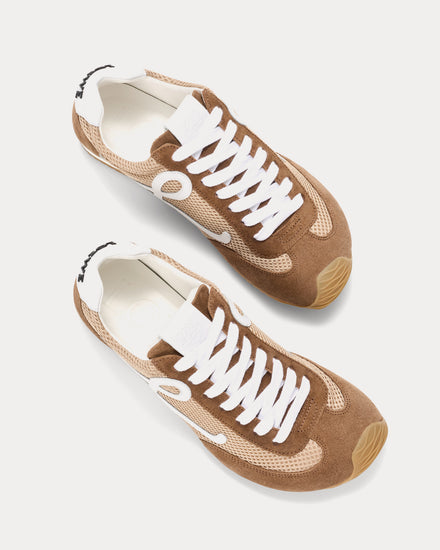 Loewe x Paula's Ibiza Ballet Runner 2.0 Suede & Mesh Beige / White / Brown Low Top Sneakers - 2