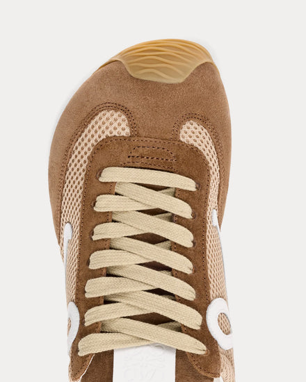 Loewe x Paula's Ibiza Ballet Runner 2.0 Suede & Mesh Beige / White / Brown Low Top Sneakers - 4