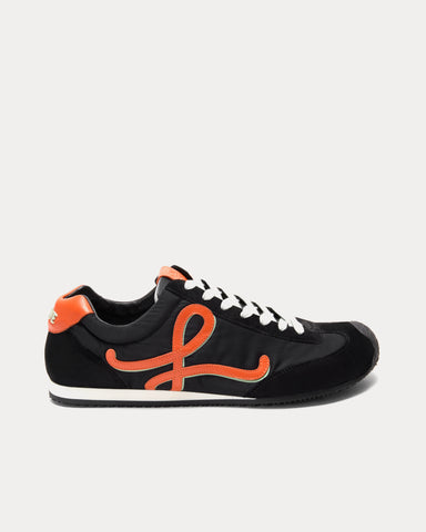Loewe x Louis Wain Ballet Runner 2.0 Nylon & Calfskin Black / Orange / Pale Green Low Top Sneakers