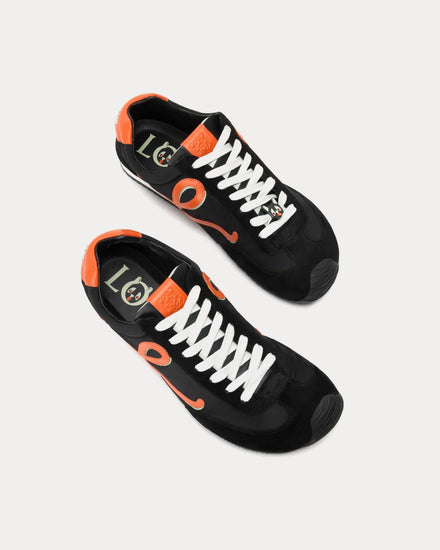 Loewe x Louis Wain Ballet Runner 2.0 Nylon & Calfskin Black / Orange / Pale Green Low Top Sneakers - 2