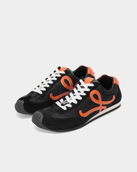 Loewe x Louis Wain Ballet Runner 2.0 Nylon & Calfskin Black / Orange / Pale Green Low Top Sneakers - 3