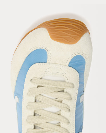Loewe Ballet Runner 2.0 Nylon & Calfskin Blue / White / Soft White Low Top Sneakers - 3