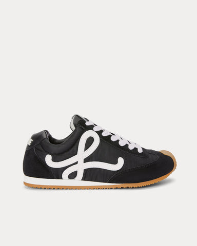 Loewe Ballet Runner 2.0 Nylon & Calfskin Black / White Low Top Sneakers