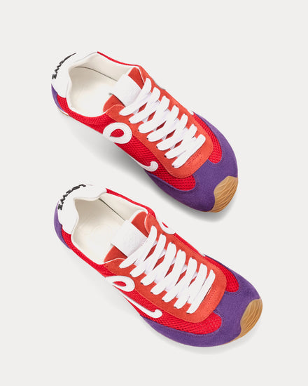 Loewe x Paula's Ibiza Ballet Runner 2.0 Suede & Mesh Red / White / Purple Low Top Sneakers - 2
