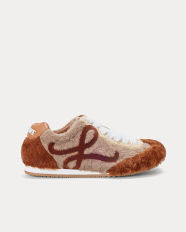Loewe Ballet Runner 2.0 Shearling Tan / Multitone Low Top Sneakers