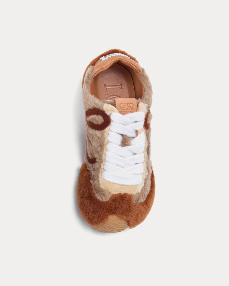 Loewe Ballet Runner 2.0 Shearling Tan / Multitone Low Top Sneakers - 2