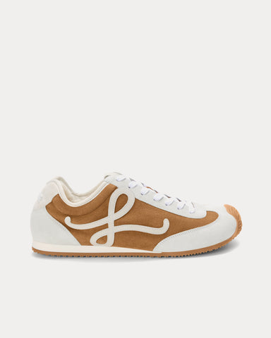 Loewe Ballet Runner 2.0 Suede & Shearling Tan / White Low Top Sneakers