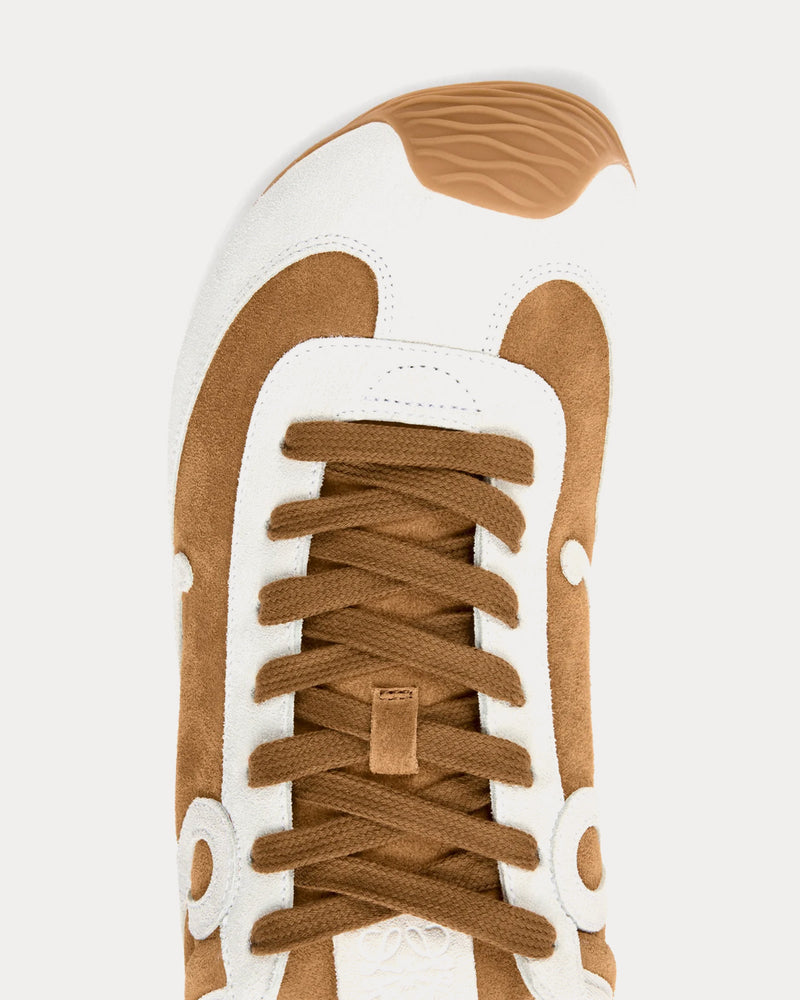 Loewe Ballet Runner 2.0 Suede & Shearling Tan / White Low Top Sneakers - 4