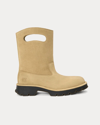 Loewe Bobby Waxed Split Calfskin Sahara Boots