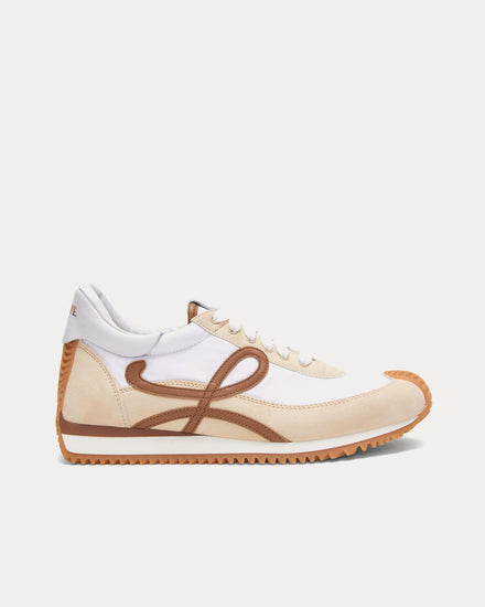 Loewe Flow Runner 2.0 Nylon & Suede Chocolate / Almost Optic Low Top Sneakers - 1