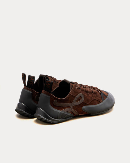 Loewe Grip Anagram Suede Brown Low Top Sneakers - 3