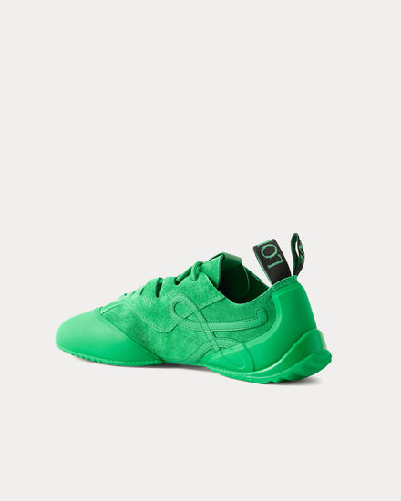 Loewe Grip Anagram Suede Green Low Top Sneakers - 3
