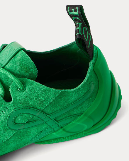 Loewe Grip Anagram Suede Green Low Top Sneakers - 4