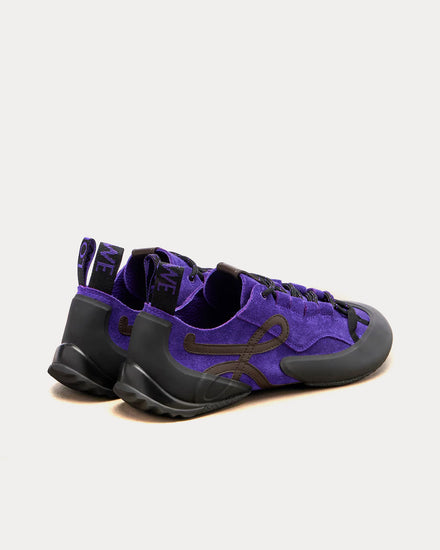 Loewe Grip Anagram Suede Purple Low Top Sneakers - 3