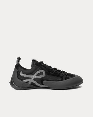 Loewe Grip Nylon & Suede Black / Anthracite Low Top Sneakers