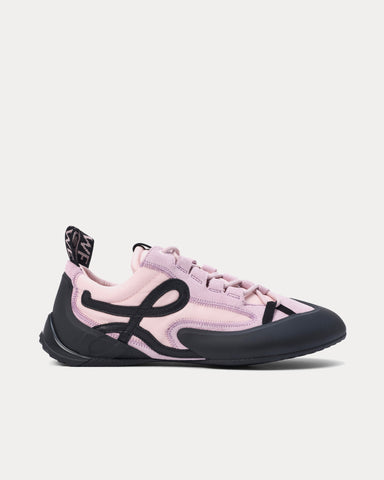 Loewe Grip Nylon & Suede Pink / Black Low Top Sneakers