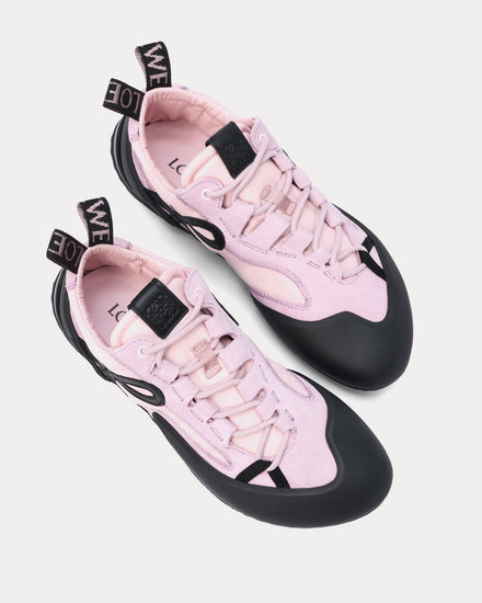 Loewe Grip Nylon & Suede Pink / Black Low Top Sneakers - 2