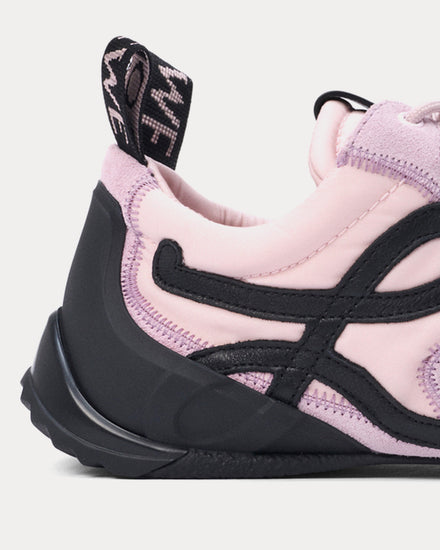 Loewe Grip Nylon & Suede Pink / Black Low Top Sneakers - 5