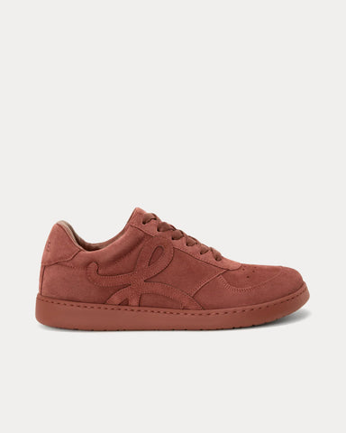 Loewe Jambo Suede Burnt Red Low Top Sneakers
