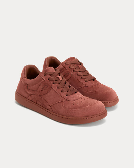 Loewe Jambo Suede Burnt Red Low Top Sneakers - 2