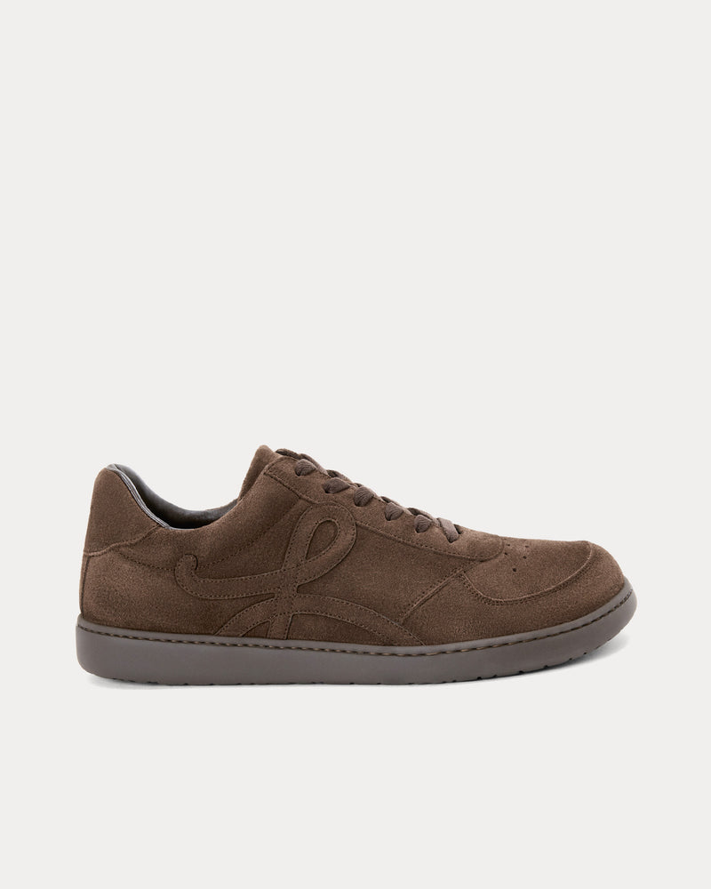 Loewe Jambo Suede Dark Brown Low Top Sneakers - 1