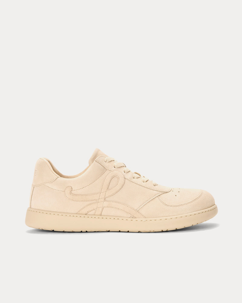 Loewe Jambo Suede Oat Milk Low Top Sneakers - 1