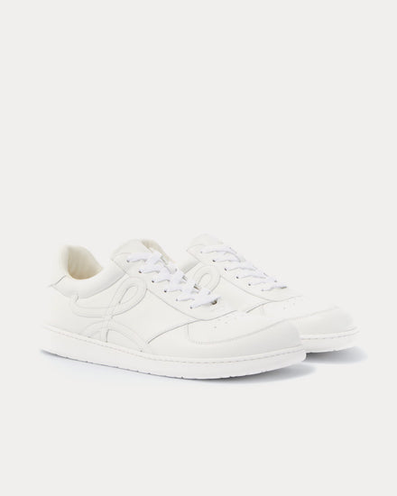 Loewe Jambo Soft Grained Calfskin White Low Top Sneakers - 3