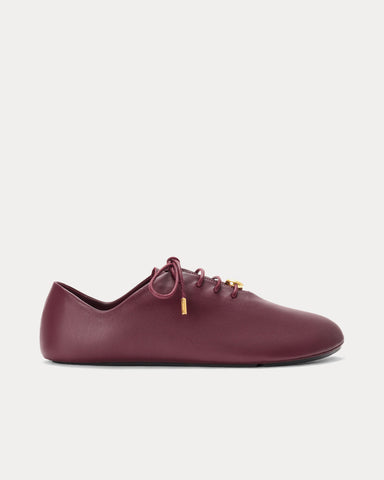 Loewe Pebble Soft Nappa Calfskin Dark Burgundy Low Top Sneakers