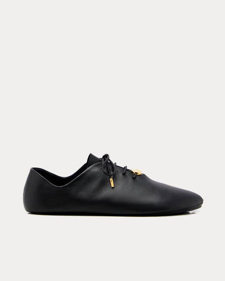Loewe Pebble Soft Nappa Calfskin Black Low Top Sneakers - 1
