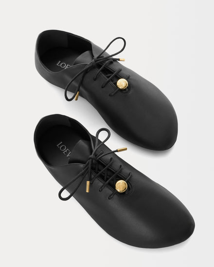 Loewe Pebble Soft Nappa Calfskin Black Low Top Sneakers - 3
