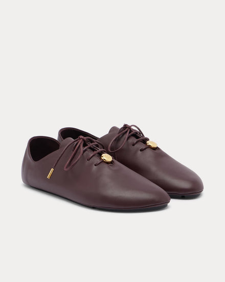 Loewe Pebble Soft Nappa Calfskin Dark Burgundy Low Top Sneakers - 2