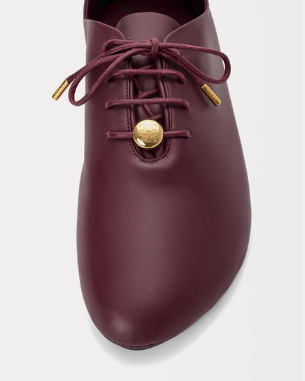 Loewe Pebble Soft Nappa Calfskin Dark Burgundy Low Top Sneakers - 5