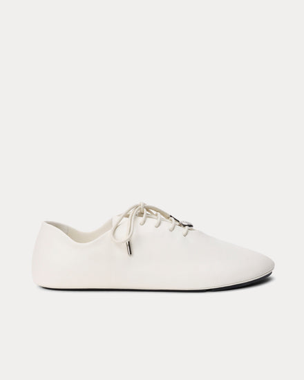 Loewe Pebble Soft Nappa Calfskin White Low Top Sneakers - 1