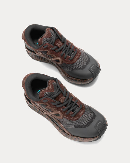 Loewe Pogo Technical Knit & Suede Black / Brown / Black Low Top Sneakers - 2