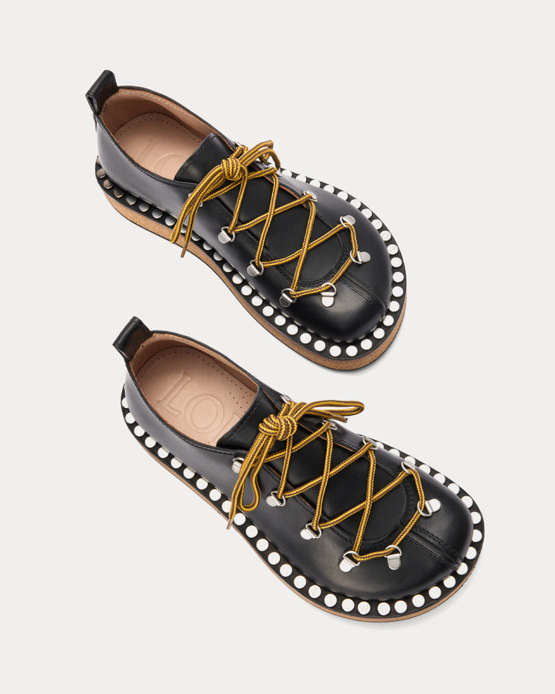 Loewe Rivet Leather Black Shoes - 2