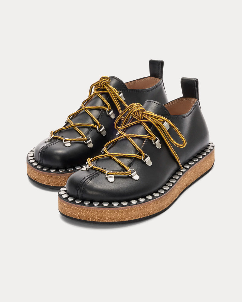 Loewe Rivet Leather Black Shoes - 3