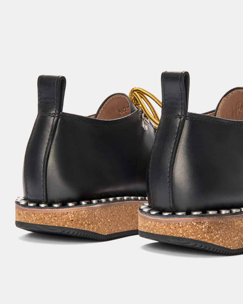 Loewe Rivet Leather Black Shoes - 4