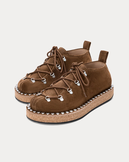 Loewe Rivet Suede Brown Shoes - 3
